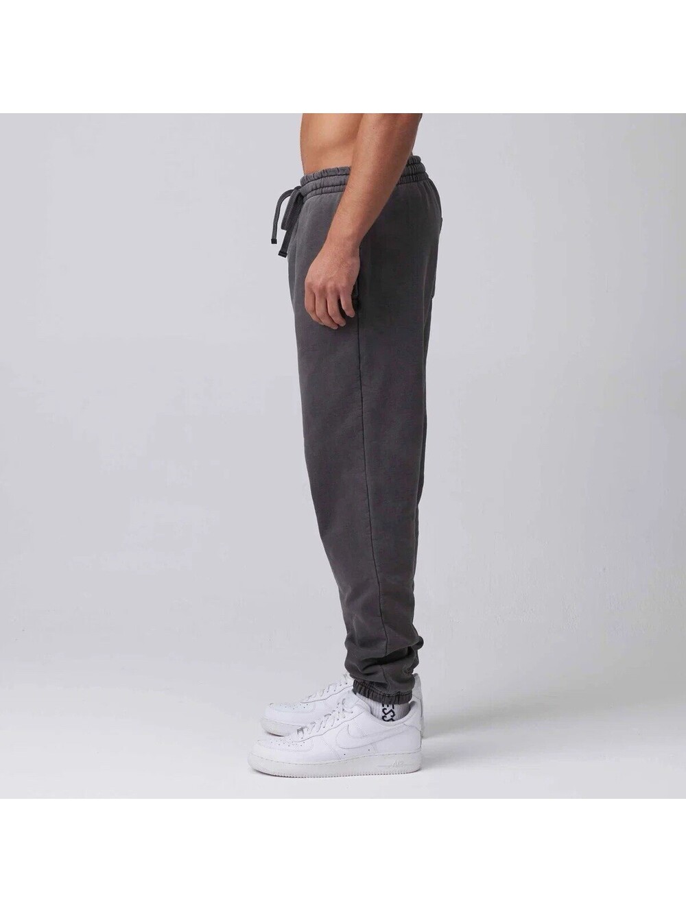 Talentless Men’s Sz Lg Gray Wash Heavyweight Sweatpants Joggers 100% Cotton
